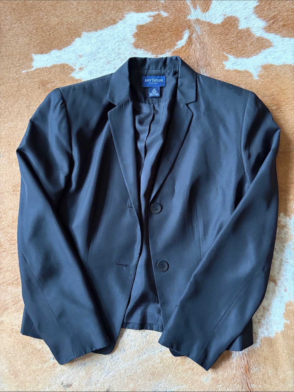 Ann Taylor Black Petites Collar Blazer